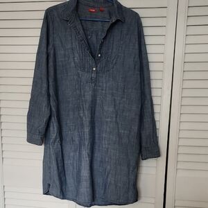 Izod Women's Denim Blue Button Down DRESS XXL